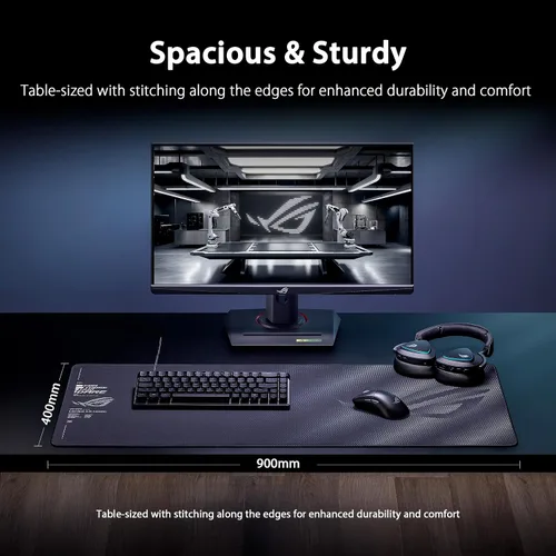 Miniatura 6 de ASUS ROG Sheath II XXL - Alfombrilla de mouse para juegos, 35.4 x 15.7 pulgadas, tela de enfriamiento avanzada, superficie de tejido textil 1.5