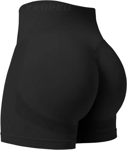 YEOREO Pantalones cortos profesionales de entrenamiento para mujer, 3.6 pulgadas, pantalones cortos sin costuras, cintura alta, contorno, gimnasio,