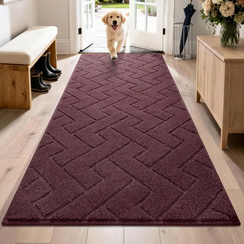 Miniatura 32 de PURRUGS Alfombra de fácil cuidado de 6 x 9 pies, antideslizante, lavable a máquina, tapete para puerta de perro, resistente a las manchas