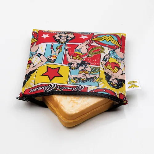 Miniatura 4 de Bumkins Bolsas reutilizables para sándwiches y aperitivos, para el almuerzo escolar de niños y para porciones de adultos, tela lavable, bolsa de G2