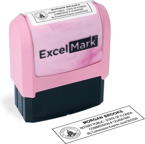 Miniatura 89 de ExcelMark Sello Notarial para los 50 Estados - Sello Oficial del Estado - Texas Negro