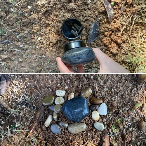 Miniatura 7 de Ocultador de Llaves al Aire Libre de Roca Natural, Seguro para Jardín o Patio al Aire Libre (Negro)