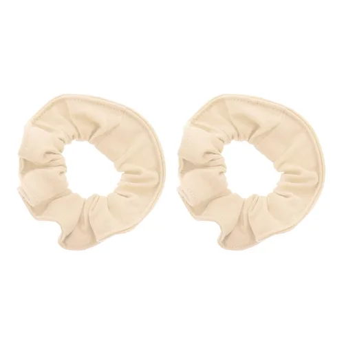 Set of 2 Large Solid Scrunchies (Beige)