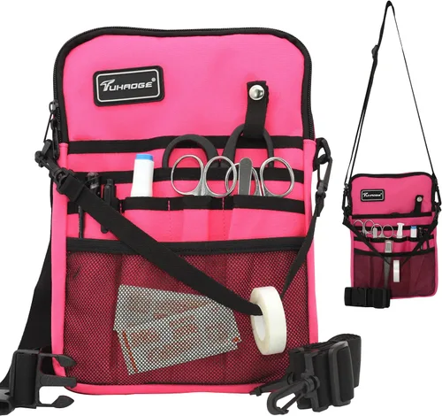 Miniatura 12 de Riñonera para enfermera con soporte para cinta, organizador de bolsillo para enfermeras para profesionales médicos, bolsa de cintura de enfermera