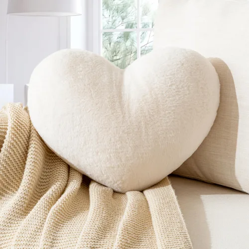 Miniatura 9 de 2 almohadas de corazón rojo y blanco, almohadas decorativas, almohadas en forma de corazón para cama, sofá, silla, dormitorio, habitación. Bonita