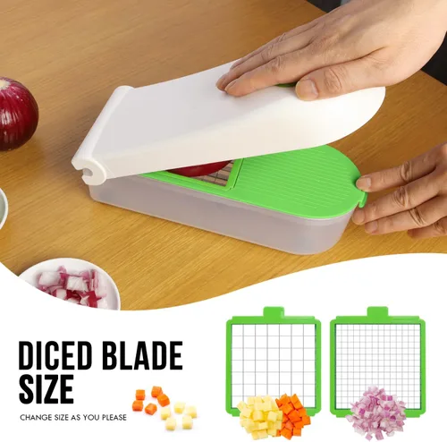 Miniatura 2 de LHS procesador manual de alimentos, picadora grande de verduras, 1004ML, picadora de ajo y cebolla con cuerda para verduras, ensalada, frutas, Blanco