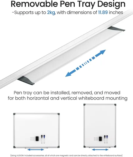 Miniatura 4 de Pizarra blanca magnética para colgar de 18 x 12 pulgadas para pared, pequeña pizarra de borrado en seco para niños, cocina, oficina, incluye 1