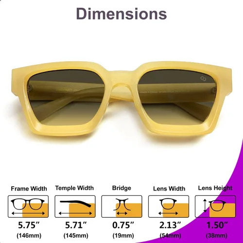 Miniatura 32 de VISOONE Moda 100% UV400 Protección Rectángulo TR90 Y2K Gafas de sol Accesorios para Mujeres Hombres RIVER, Carne de suelo/Gris Rosa