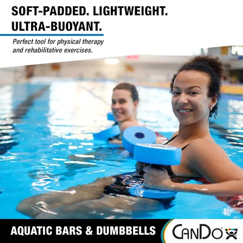 Miniatura 5 de CanDo Barras de natación acuáticas y mancuernas para aprender a nadar, hidroterapia, natación, aeróbicos acuáticos, rehabilitación, lecciones