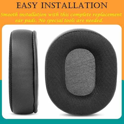 Miniatura 4 de NS-CAHBTOE01 Almohadillas de repuesto compatibles con Insignia NS-CAHBTOE01 Almohadillas de tela para auriculares, color negro