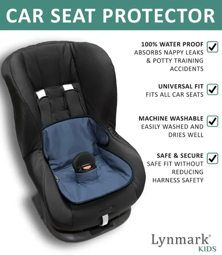 Miniatura 2 de Lynmark Funda protectora para asiento de automóvil para entrenamiento de orinal - Almohadillas suaves impermeables para niños pequeños y asiento