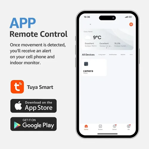 Miniatura 7 de Sistema de timbre de video inteligente inalámbrico, pantalla táctil de 7 pulgadas, cámara de timbre de video 1080P con detección de movimiento, Negro
