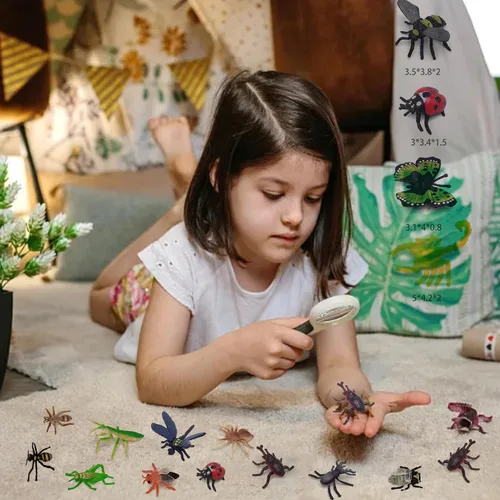 Miniatura 4 de YZXODN Paquete de 102 mini juguetes de insectos, figuras realistas de juguetes de insectos para niños, insectos de plástico falsos para fiesta