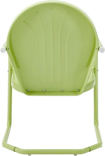 Miniatura 4 de Crosley Furniture CO1001A-KL Griffith - Silla de metal retro para exteriores, Key Lime y CO1011A-KL Griffith - Mesa auxiliar de metal retro