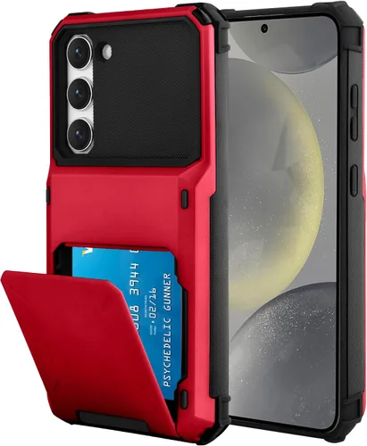 Miniatura 89 de Funda tipo cartera para Samsung Galaxy S22 Ultra con 4 ranuras para tarjetas de crédito a prueba de golpes, funda híbrida de protección reforzada