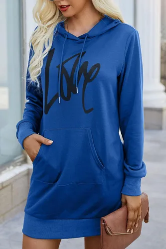 Miniatura 4 de PRETTYGARDEN Sudadera con capucha para mujer, de otoño, a la moda, con cordón, ligera, manga larga, sin botones, vestido con capucha