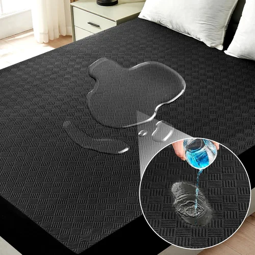 Miniatura 8 de Protector de colchón impermeable tamaño individual, funda de colchón de tela de aire 3D de alta calidad, suave, transpirable, sin ruido, funda