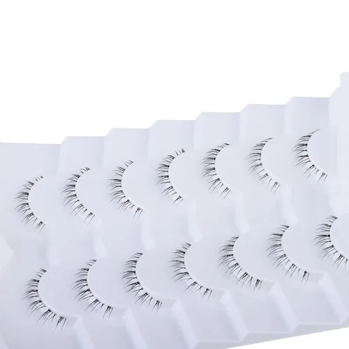 Miniatura 7 de 7 pares de pestañas inferiores con banda transparente, aspecto natural, estilo manga japonés, con pinchos, anime, pestañas inferiores dramáticas a05