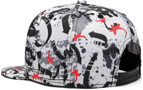 Miniatura 6 de Gorra de béisbol para hombre, estilo hip hop, visera plana, ajustable, unisex, ajustable, transpirable