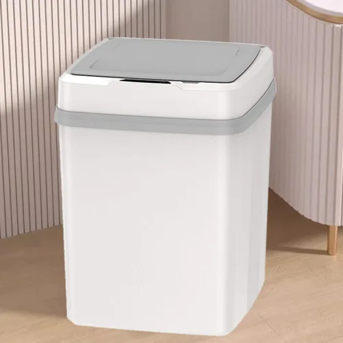 Miniatura 8 de Surakey Cubo de basura inteligente sin contacto con tapa recargable de 12 litros con sensor de movimiento automático, cubo de basura eléctrico