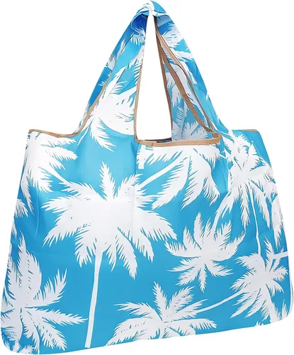 Miniatura 9 de allydrew - Bolsas grandes plegables de nailon reutilizables para comestibles, Conchas marinas Seashells