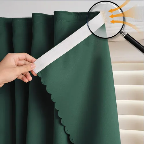 Miniatura 15 de Cortinas autoadhesivas, sin taladrar, sin varilla, cortinas opacas fáciles de instalar para persianas de ventana, dormitorio
