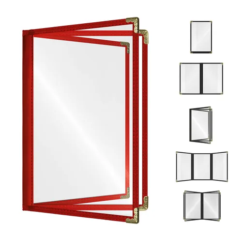 Miniatura 61 de Goodsmart - Fundas para menú de restaurante, paquete de 25 unidades, color negro, 2 vistas, soportes para menú de carga superior, cubiertas