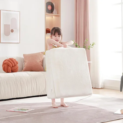 Miniatura 8 de Colchón plegable para niños, lavable para niños pequeños, tapete triple plegable para siesta para dormir, guardería, sofá cama con bolsa