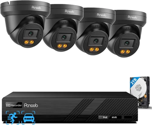 Miniatura 14 de Sistema de cámara de seguridad PoE, 4 cámaras IP bala con cable de 4 MP para exteriores, micrófono integrado para exteriores, detección de vehículos