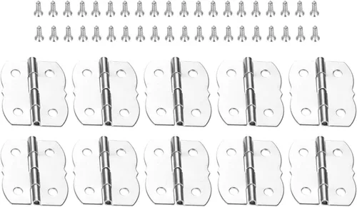 Miniatura 9 de dophee 10 mini bisagras de mariposa, bisagras decorativas para caja de madera, caja de joyería, caja de regalo, caja de vino, armario, pecho, puerta