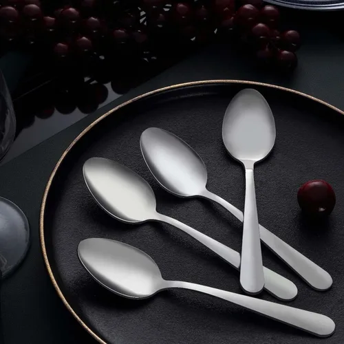 Miniatura 6 de Unokit - Juego de 24 cucharas de té – Cuchara de acero inoxidable de 6.7 pulgadas, postre, mesa, cucharas de cubiertos solo para el hogar, cocina