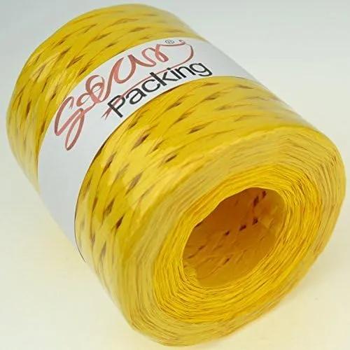 Star Rollo gigante de papel de embalaje de 218 yardas | Cinta de papel amarillo mate 93 colores disponibles | Rollo de rafia de papel de 3/16