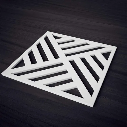 Miniatura 4 de Ekena Millwork Paneles de pared decorativos Allen medianos de 15 3/8 pulgadas de ancho x 15 3/8 pulgadas de alto x 3/8 pulgadas de alto en PVC