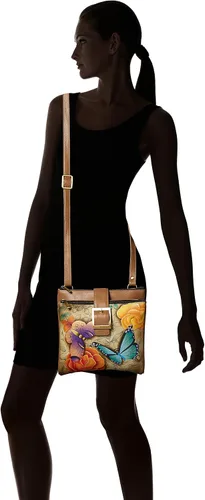 Miniatura 6 de Anna by Anuschka Genuine Leather Travel Organizer, Triple Compartment - Hand-Painted Original Artwork
