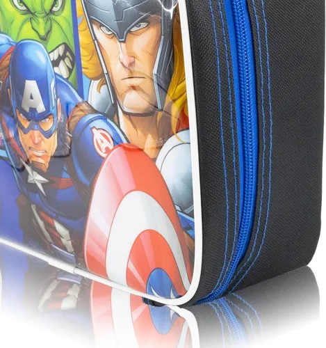 Miniatura 4 de Fast Forward Marvel Avengers - Lonchera para niños, lonchera aislada para niños, niñas, unisex, niños pequeños, lonchera reutilizable negra