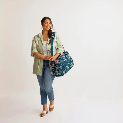 Miniatura 4 de Vera Bradley Bolsa de viaje Grand Weekender de algodón para mujer