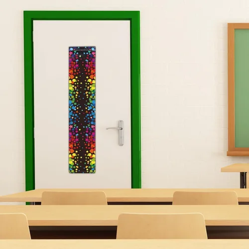 Miniatura 6 de YLOLUL 2 piezas de cortinas opacas para puertas de aula, cortinas opacas para puertas de cristal, oscurecimiento de puertas para decoración