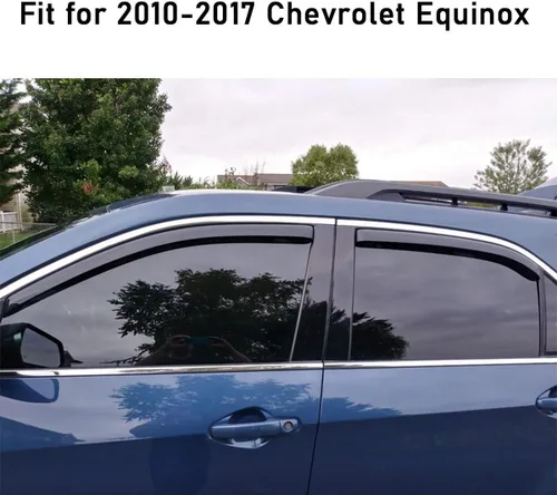 Miniatura 4 de Lightronic Visera de ventana de ventilación automática con clip extra duradero, compatible con Chevrolet Equinox 2010-2017, protección UV, deflector