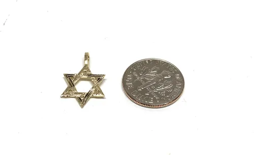 Miniatura 3 de GoldenMine Fine Jewelry Collection Colgante de estrella de David de oro amarillo de 14 quilates