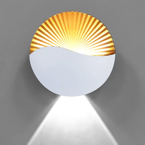 Miniatura 10 de Kawell Moderno y creativo aplique de pared LED de 12 W, impermeable, lámpara de pared para interiores y exteriores, efecto Art Deco para dormitorio