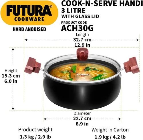 Miniatura 3 de FUTURA ACH30G Handi, 3 litros, negro