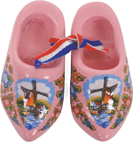 Miniatura 8 de Decorativo 2.5 "Molino de viento Escena de madera lisa Par de zapatos imán de nevera DutchGiftOutlet