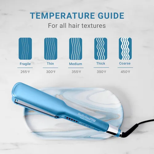 Miniatura 4 de BabylissPRO Nano Titanium Ultra-Sleek Hair Straightener, Flat Iron for All Hair Types Azul