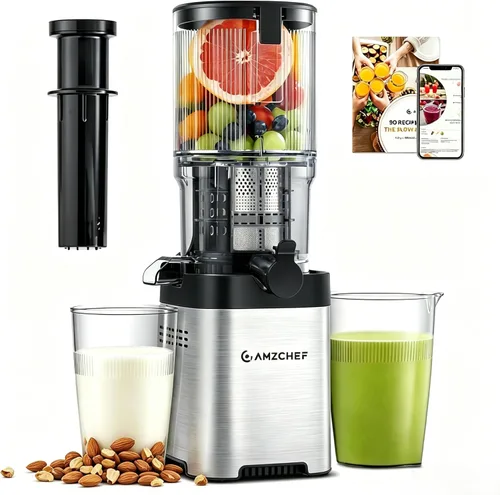 Miniatura 2 de Slow Masticating Juicer with 5.3 Inch Wide Chute, 90oz Large Capacity, Ultra Quiet Cold Press Juicer, High Juice Extraction, Easy to Clean Juicer