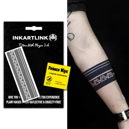INKARTLINK Tatuajes temporales semipermanentes, tatuajes de brazo realistas, impermeables y no reflectantes, embalaje exquisito, diseño único