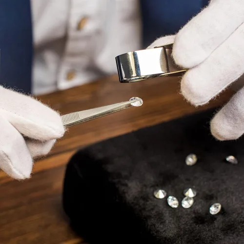 Miniatura 6 de Honoson Paquete de 3 pinzas de diamante con piedras preciosas y cierre de joyería de acero inoxidable, soporte de garra de diamante, cuentas