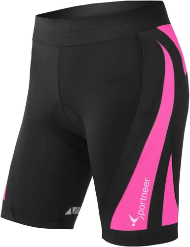 Sportneer Women Padded Bike Shorts - Bicycle Cycling Shorts for Womens Biking 4D Gel Padding for Mountain Bike and Road Bike