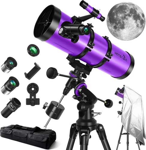 Telescopio, telescopio reflector newtoniano 150EQ para adultos y principiantes, telescopios profesionales para adultos de alta potencia para