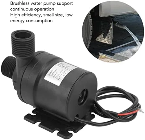 Miniatura 3 de DC12V Mini sin escobillas, bomba de circulación de agua de 12 voltios 30 W 26.2 ft de altura sumergible para estanque acuario peces fuente solar