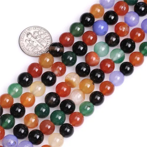 Miniatura 8 de Cuentas redondas naturales semipreciosas de piedra suelta para hacer joyas, brazaletes, collares Cuarzo rosa